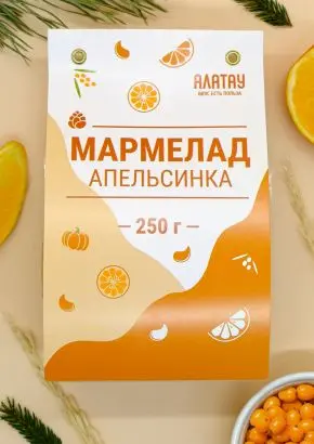 Мармелад фруктовый Апельсиновый, 250 гр Мармелад фруктовый Апельсиновый, 250 гр