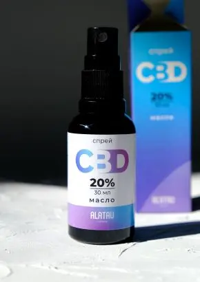 CBD масло 20%, спрей 30мл. на кокосовом масле МСТ. Каннабидиол 6000мг