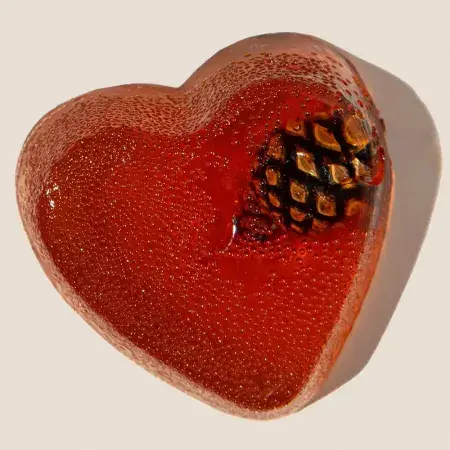 Мармелад "Сердце" с сосновой шишкой в крафтовой коробке, 110г