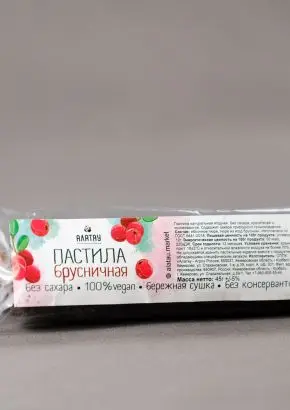 Пастила брусничная (без сахара) 45 г Пастила брусничная (без сахара) 45 г