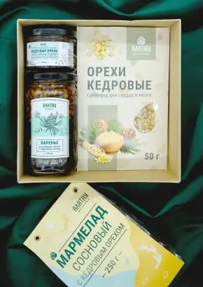 Подарочный набор «Кедровый» 4 в 1 Подарочный набор «Кедровый» 4 в 1