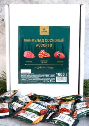 Мармелад сосновый Ассорти 3 вкуса, 1 кг Мармелад сосновый Ассорти 3 вкуса, 1 кг